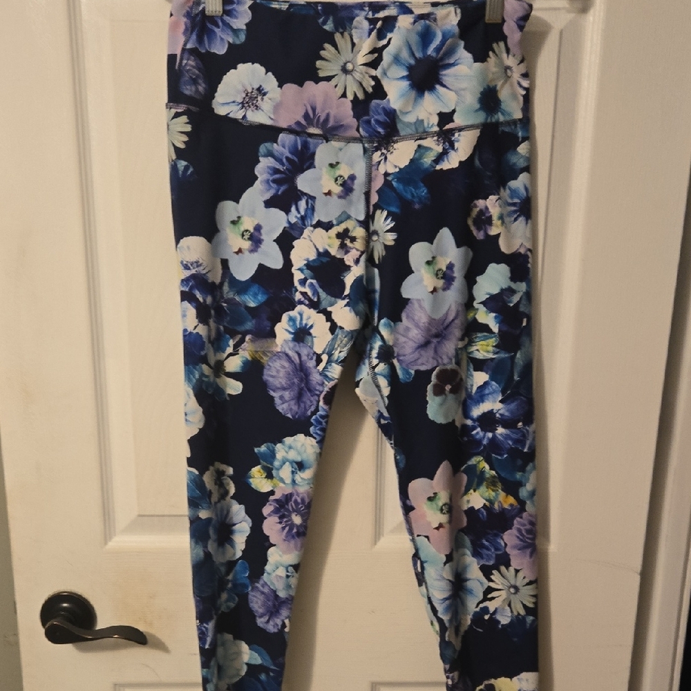 Old Navy Blue Floral Leggings